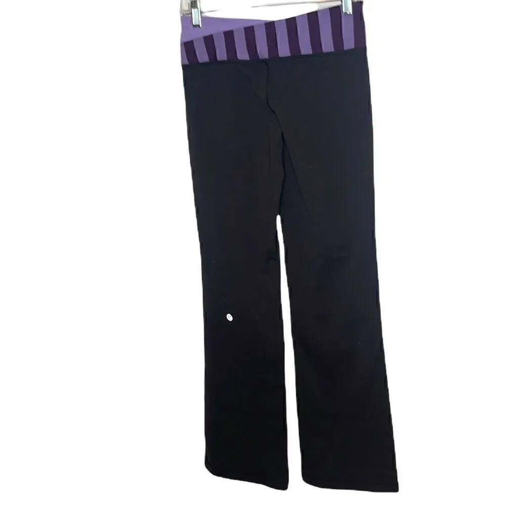 Lululemon Wunder Under Purple Stripe Astro Pants. Size 6.‎